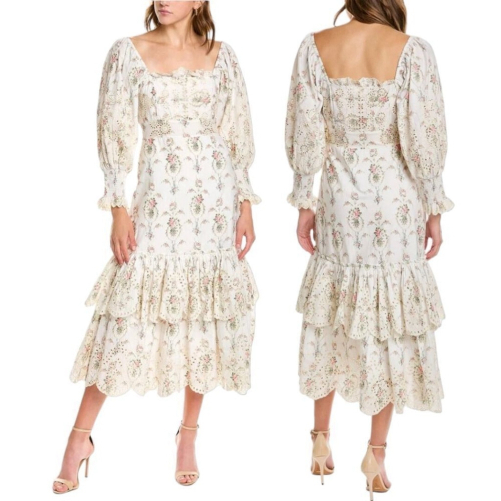 Loveshackfancy Cottage Floral Toulon Eyelet Dress NWT Sz 6 in Vanilla Ki… - Picture 2 of 16